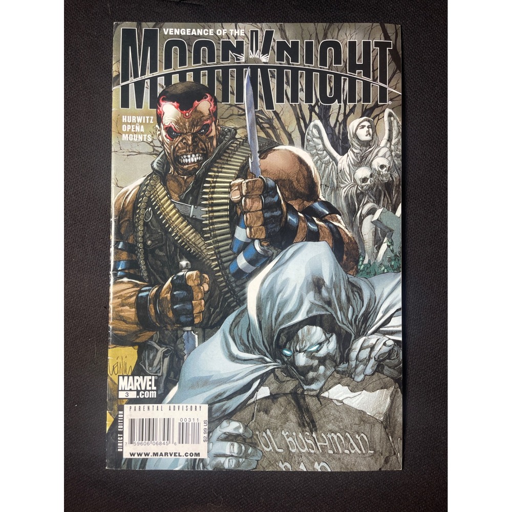 Vengeance ofโ the Moon Knight 3 Marvel Comic Book 2009 Hurwitz Opena Mounts